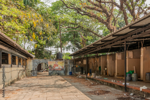 Cochin Laundry with washing lines of sheets and ironing rooms