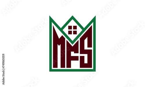 MFS initial letter real estate builders logo design vector. construction, housing, home marker, property, building, apartment, flat, compartment, business, corporate, house rent, rental, commercial photo