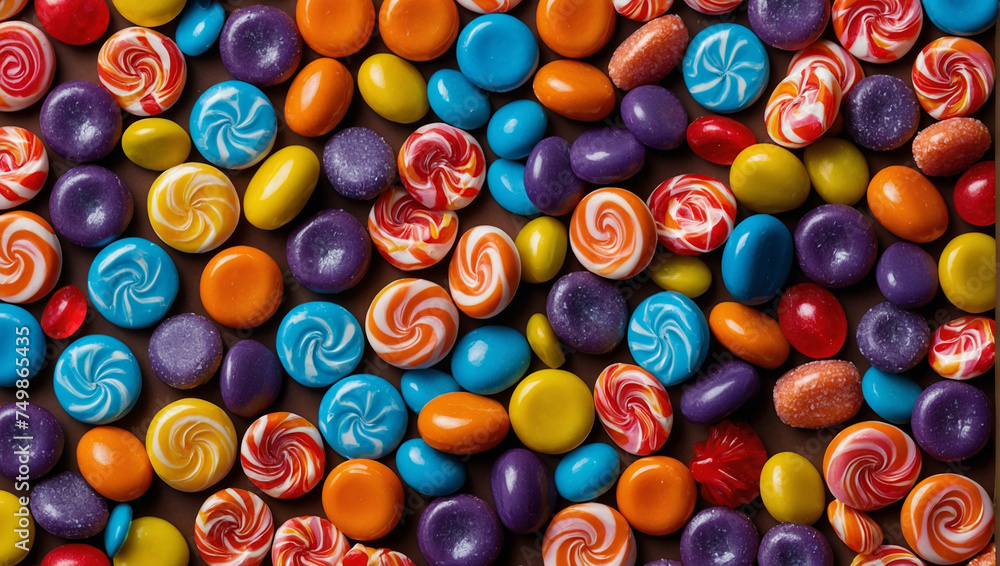 Fototapeta premium Candy background. generative AI