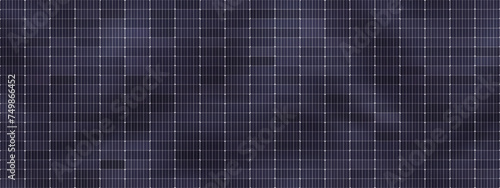 Seamless pattern with monocrystalline solar panels texture. Eco-trend for obtaining energy from renewable sources. Vector bg using gradient mesh