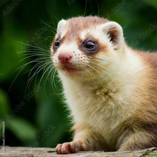 A Ferret portrait, wildlife photography