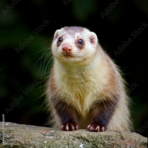 A Ferret portrait, wildlife photography