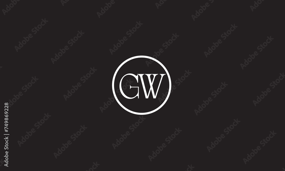 Fototapeta premium GW, WG , G , W, Abstract Letters Logo Monogram 