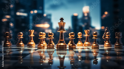 Strategic brilliance unfolds as a person engages in a game of chess, symbolizing business strategy. Every move tells a tale of calculated decisions on the dynamic chessboard of corporate planning