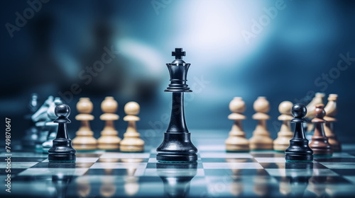 Strategic brilliance unfolds as a person engages in a game of chess, symbolizing business strategy. Every move tells a tale of calculated decisions on the dynamic chessboard of corporate planning