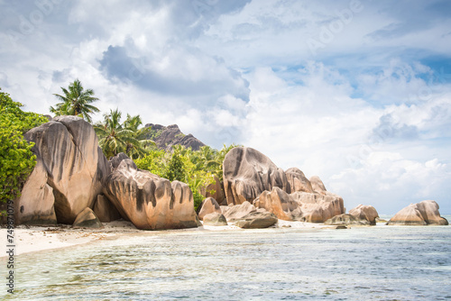 Anse source d'argent plage île de La Digue Seychelles