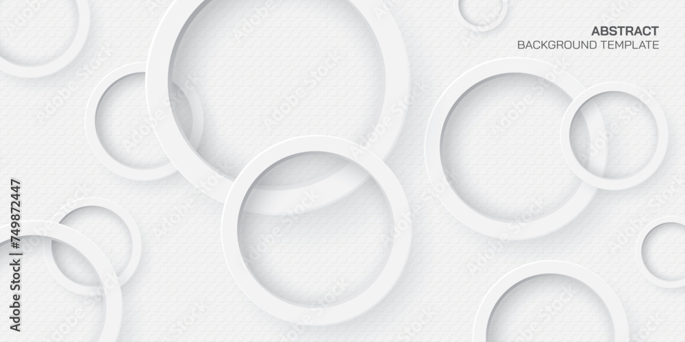 White wood free uncoated paper background with 3D circle ring paper cut style vector illustration. White bond paper background with circle ring. White wood free uncoated paper background with 3D circle ring paper cut style vector illustration. White bond paper background with circle ring.