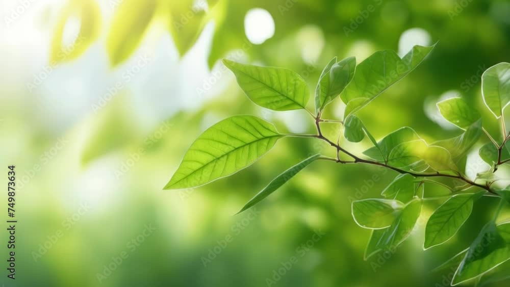 Close-up of a branch with fresh green leaves, suitable for nature concepts. Close-up of a branch with fresh green leaves, suitable for nature concepts.
