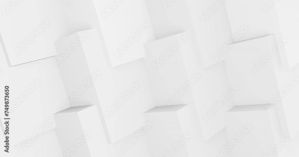 White square loop background rotating 360º. White square loop background rotating 360º.