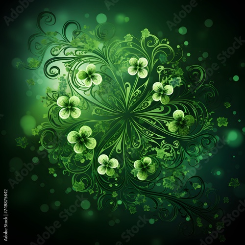 St. Patrick's Day image with a vibrant green background