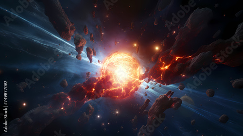 Supernova explosion, science, education, space exploration © xuan