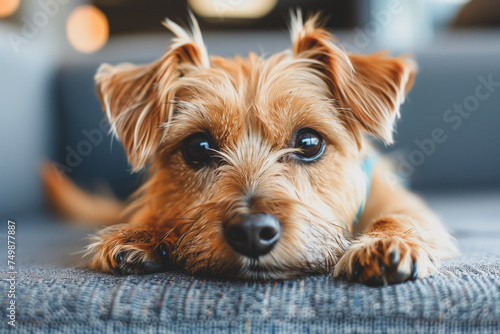 Yorkshire Terrier Relaxing at Home