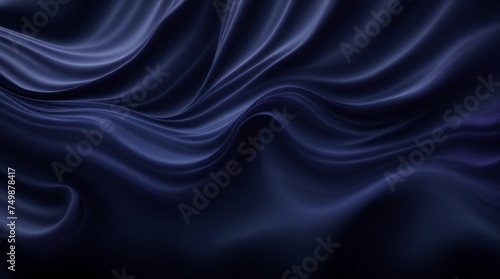Quiet blue waves shape abstract fabric-like flowing pattern 