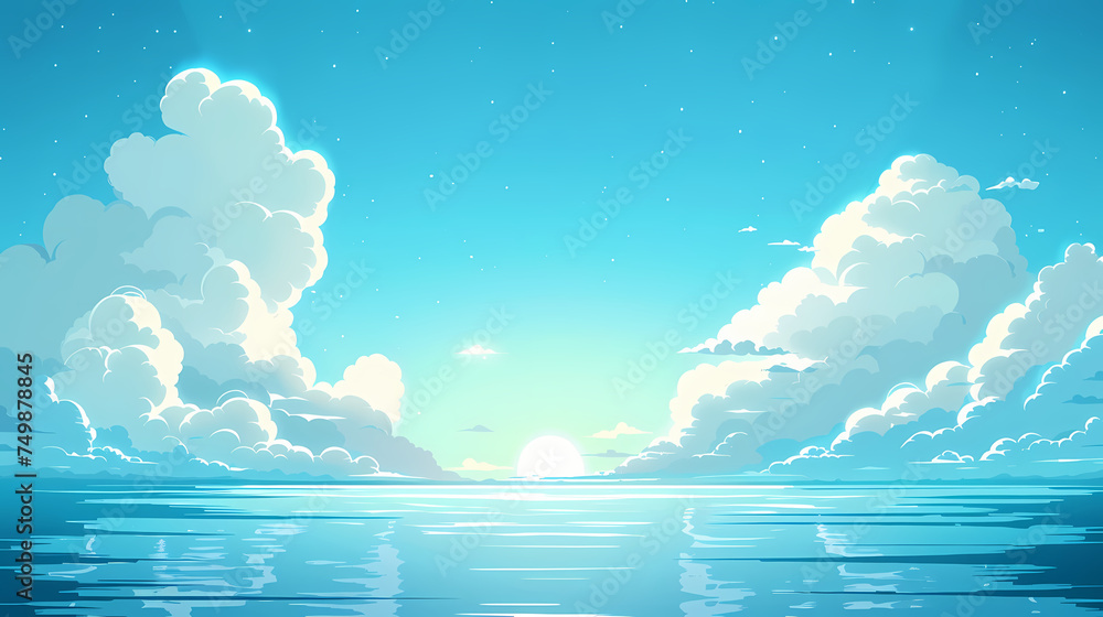 Fototapeta premium clouds sky landscape background soft color