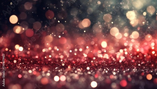 red sparkle rays lights with bokeh elegant abstract background dust sparks background