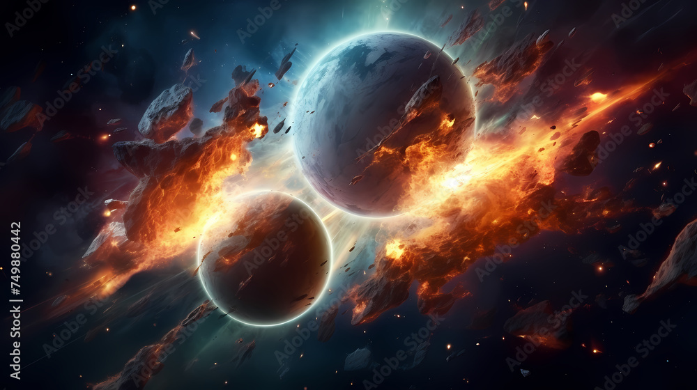 Supernova explosion, space background Supernova explosion, space background