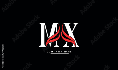 MX, XM, M, X Abstract Letters Logo Monogram