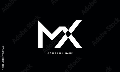 MX, XM, M, X Abstract Letters Logo Monogram