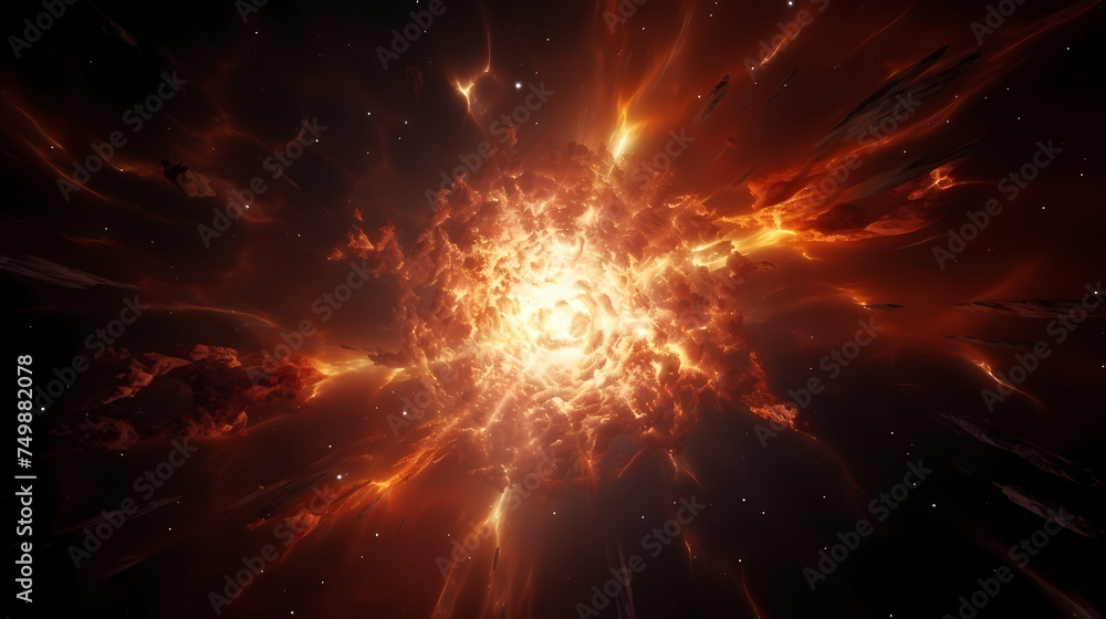 Supernova explosion, space background Supernova explosion, space background