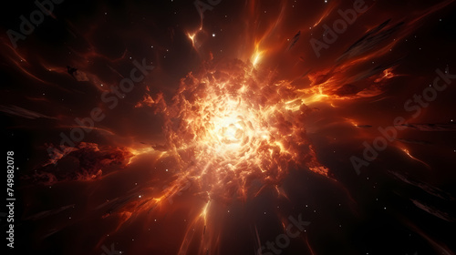 Supernova explosion  space background