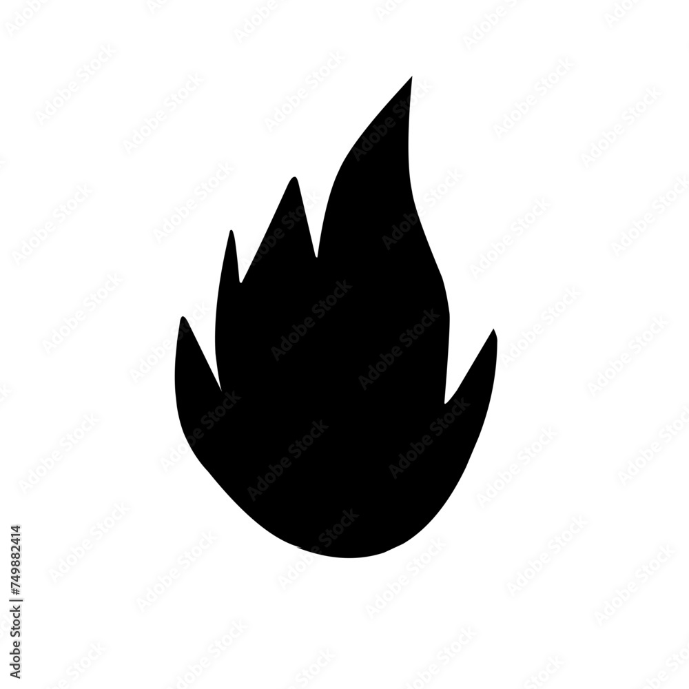 black and white of set fire icon black and white of set fire icon