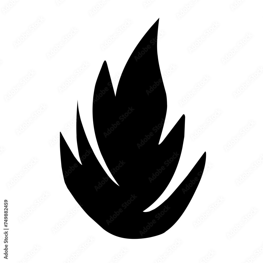 black and white of set fire icon black and white of set fire icon