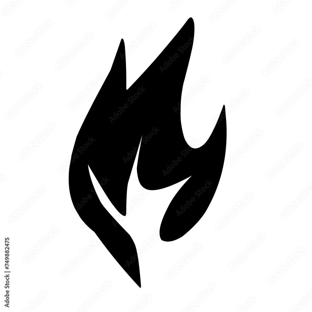 black and white of set fire icon black and white of set fire icon