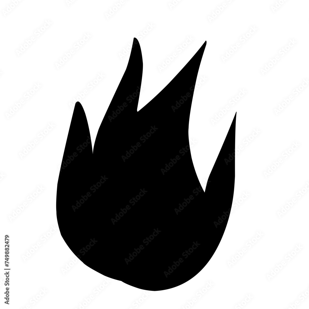 black and white of set fire icon black and white of set fire icon