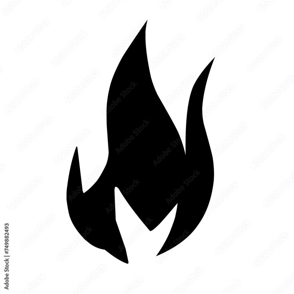 black and white of set fire icon black and white of set fire icon