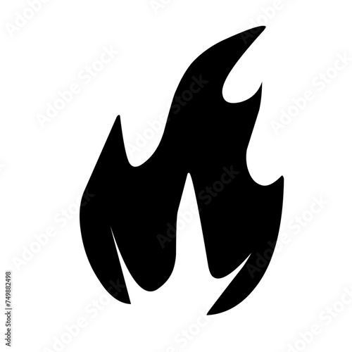 black and white of set fire icon