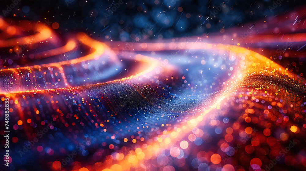 Abstract Background with Glowing Blue and Pink Lights, Creating a Futuristic and Technological Atmosphere Abstract Background with Glowing Blue and Pink Lights, Creating a Futuristic and Technological Atmosphere
