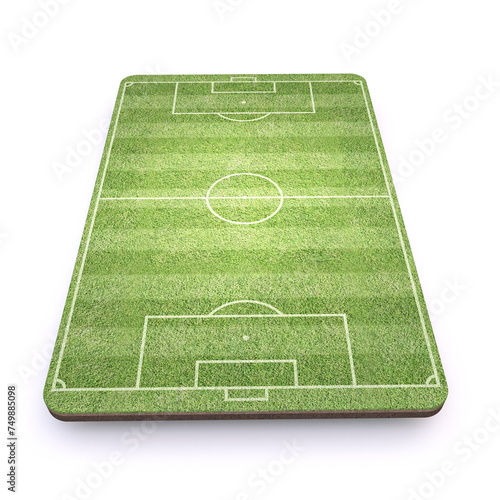 Football Soccer playground Front view 3D