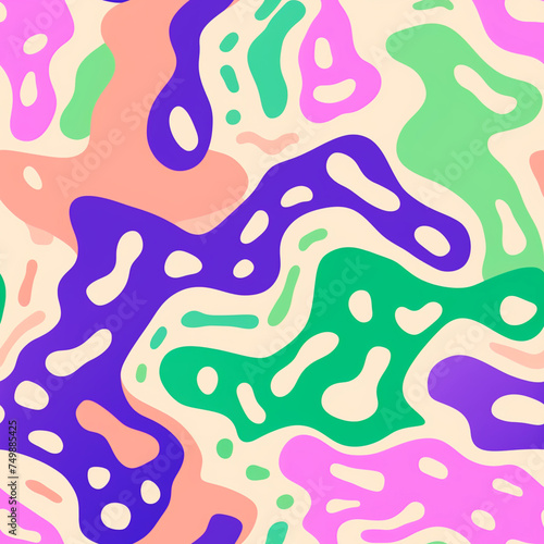 Abstract shapes seamless pattern tile background