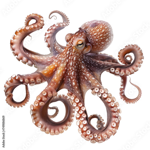 octopus isolated on white background.