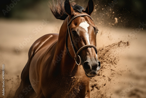Amazing Horse In Motion Of High-Speed Running © tan4ikk