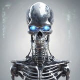 Cyborg skeleton background Very Cool