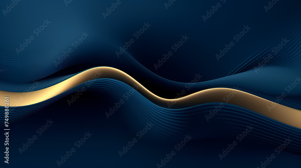 Obraz premium Artistic wavy luxury pattern