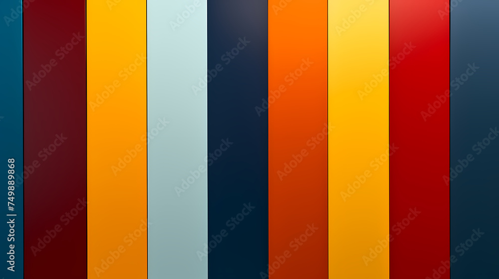 Colorful wooden background with vertical planks of different bright colors and copy space