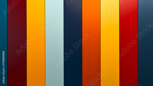 Colorful wooden background with vertical planks of different bright colors and copy space