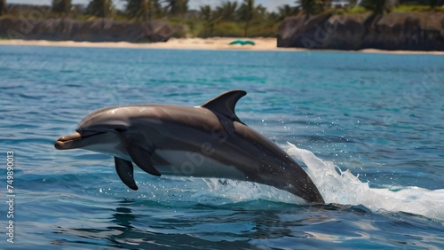 cute dolphins freestanding and transparent background