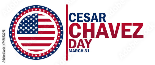 Cesar Chavez Day. Suitable for greeting card, poster and banner. photo