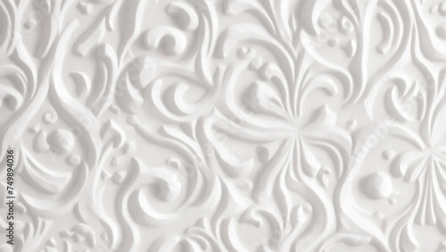 Abstract grunge decorative relief White stucco wall texture