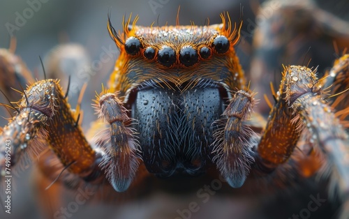 Focused Look of a Springing Spider