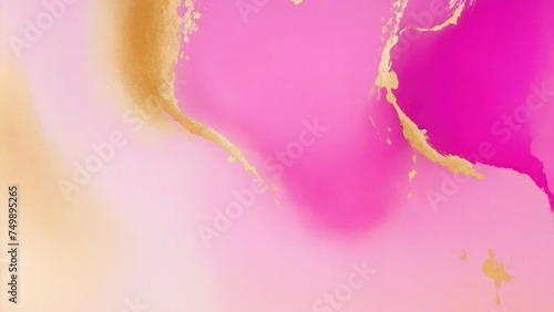 Pink and Gold Oil paint textures as color abstract background