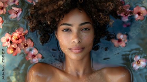 Perfect skin beauty  spa woman  calm and serene  high clarity  AI Generative