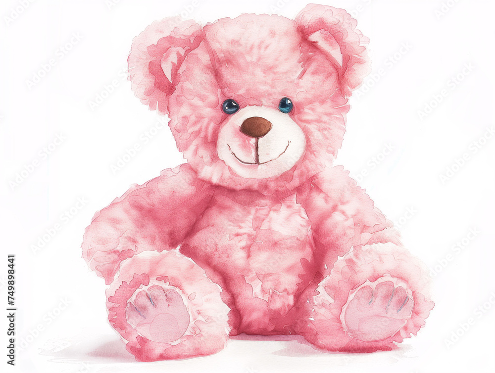 Watercolor Drawing of Cute Pink Toy Teddy Bear Colorful Illustration isolated on white background HD Print 4928x3712 pixels Neo Art V4 39 Watercolor Drawing of Cute Pink Toy Teddy Bear Colorful Illustration isolated on white background HD Print 4928x3712 pixels Neo Art V4 39