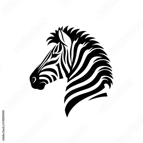 Simple and Clean Zebra Logo Icon