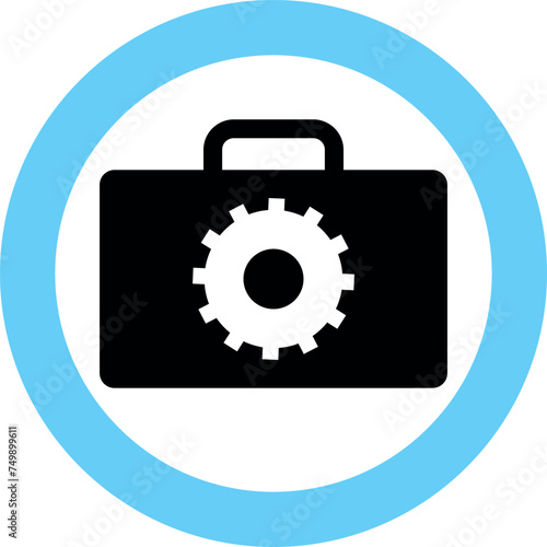 Silhouette of Repair Kit Icon in Flat Style. Vector Illustration.