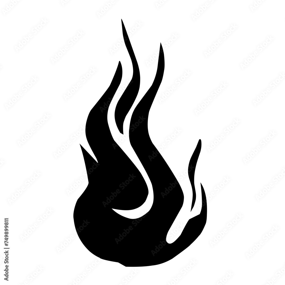 Fire flames, set icons, vector illustration Fire flames, set icons, vector illustration