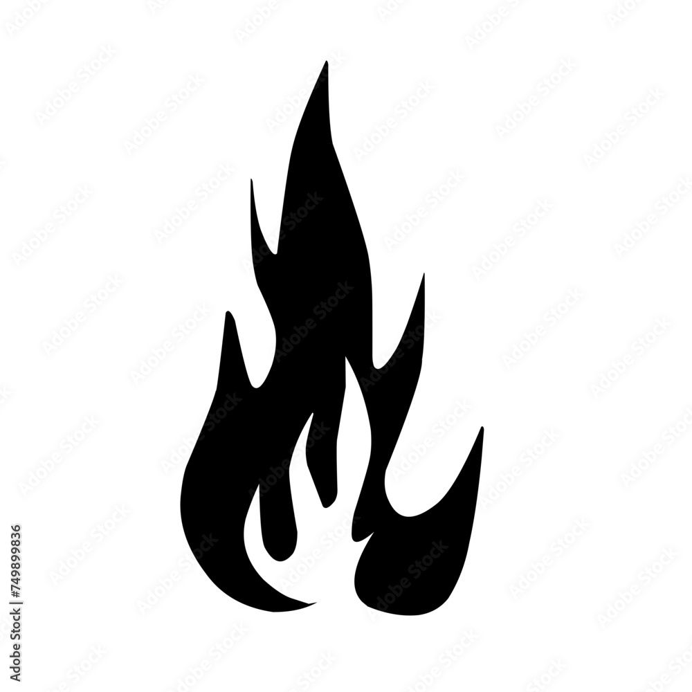 Fire flames, set icons, vector illustration Fire flames, set icons, vector illustration